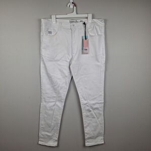 Born Fly Premium Jeans White Stretch Skinny Fit Rinsed Denim Men’s 36x30/31